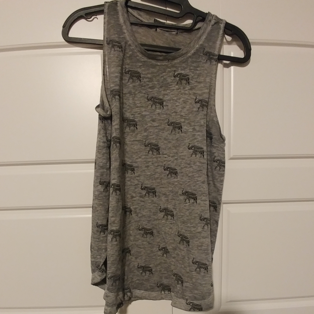 Faded elephant tank top